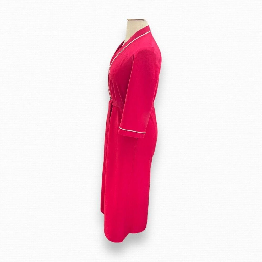 Vanity Fair Velour Raspberry Robe Size Small Vintage Bath Robe House Coat Womens - Picture 2 of 14
